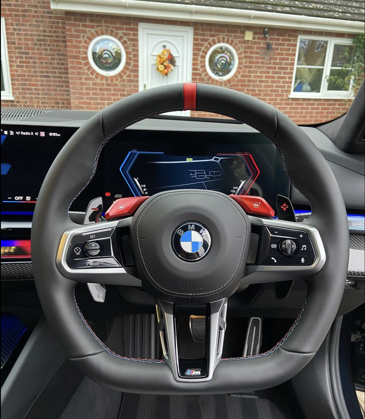BMW M steering wheel interior detail by Fred's Car Spa