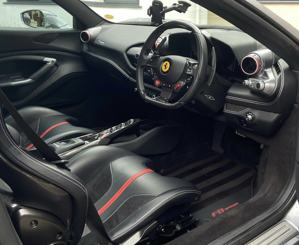 Ferrari F8 Tributo interior deep clean by Fred's Car Spa