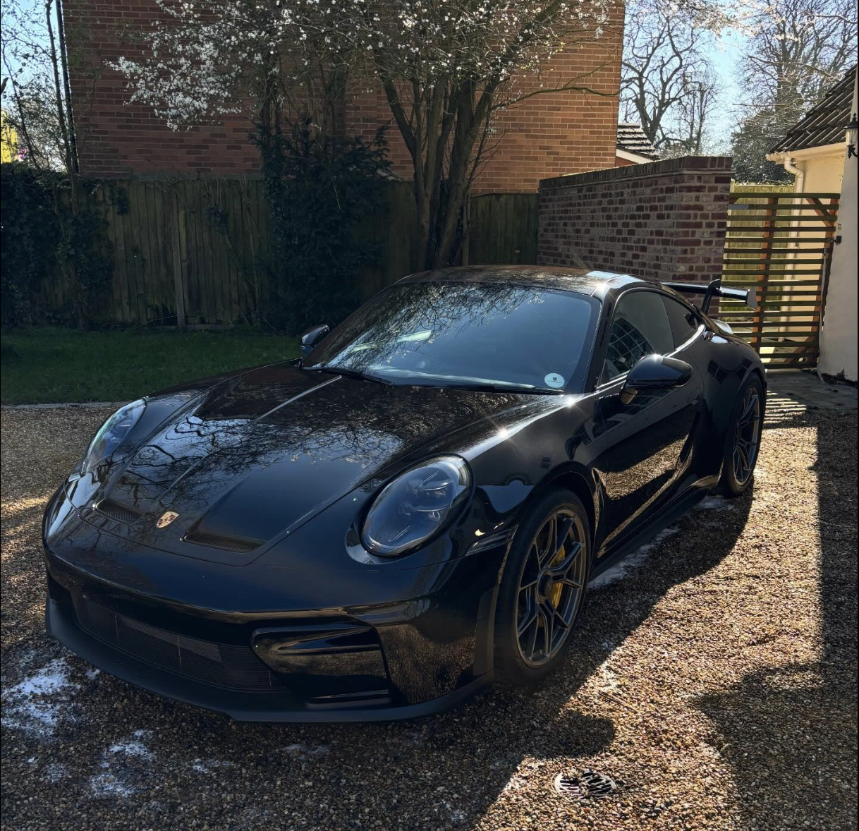 Porsche 911 GT3 RS black after full valet by Fred's Car Spa